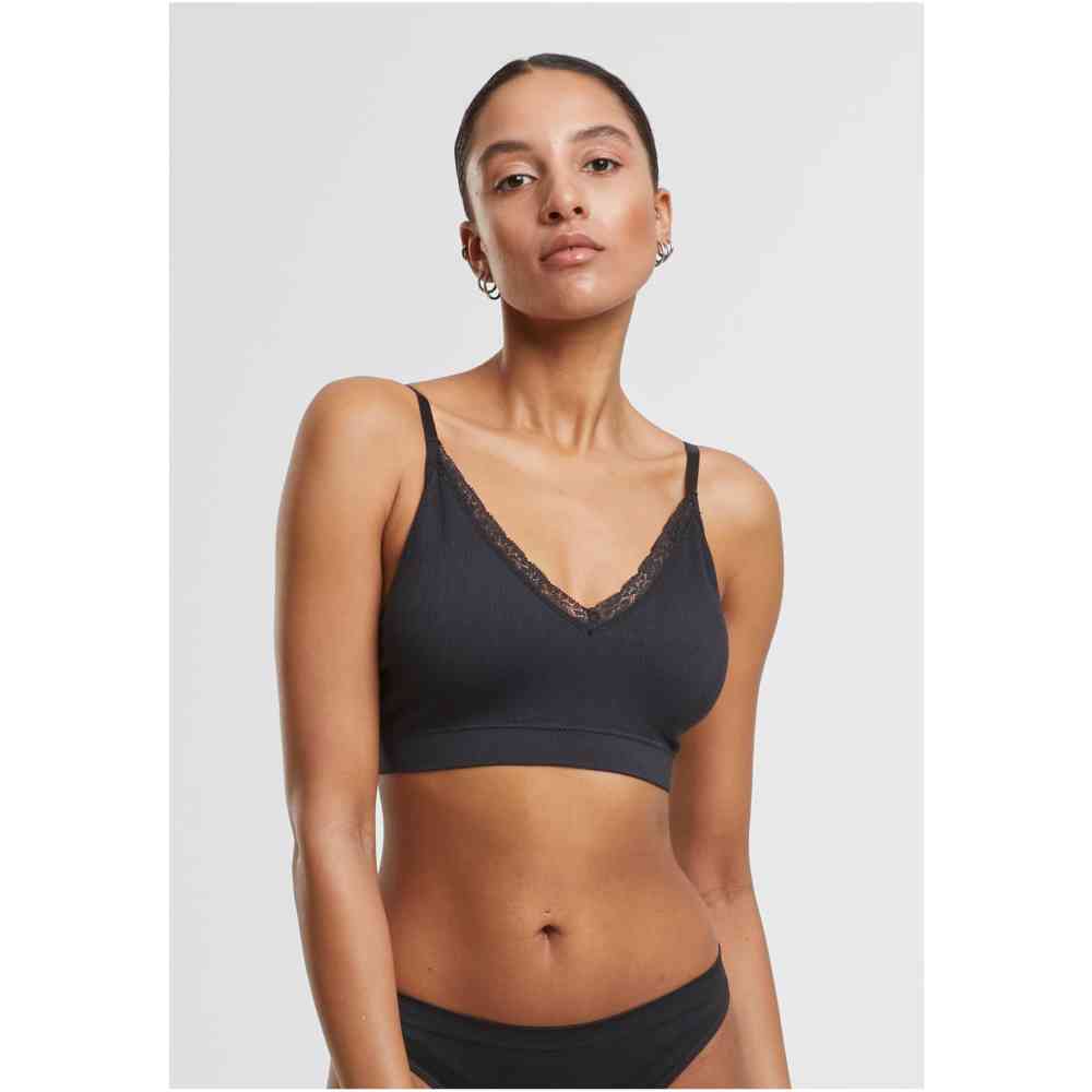 Urban Classics - Padded Rip 2Pack BH - Zwart/Zwart